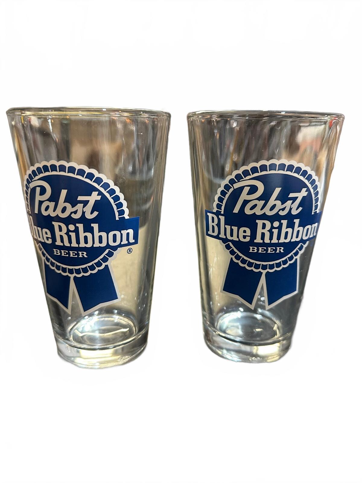 Pabst Blue Ribbon PBR Beer Pint Glasses Set of 3