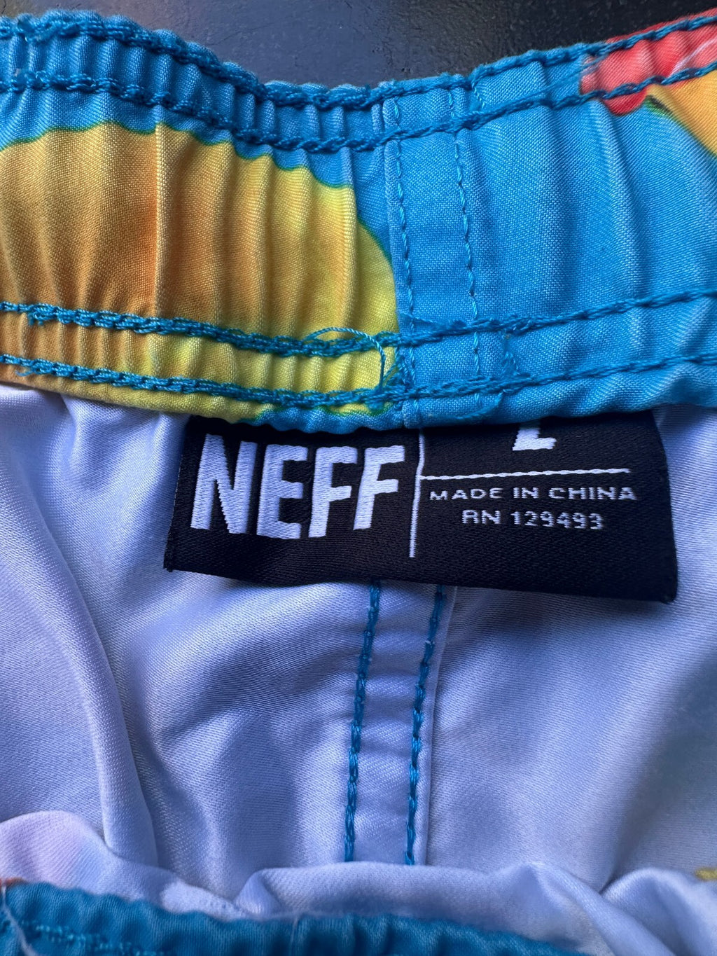 Neff Rubber Ducky Swim Trunks Blue Men's L