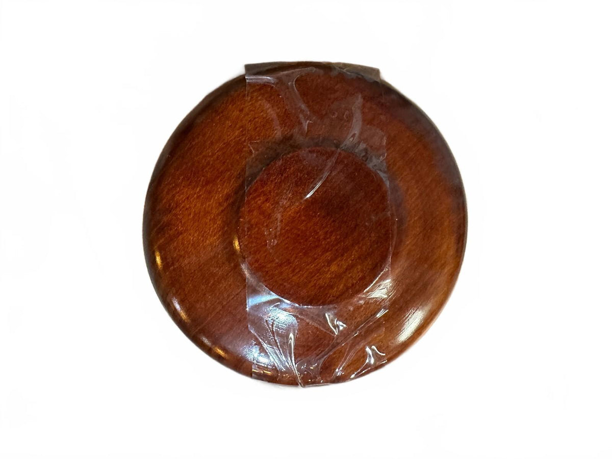 Vintage Wooden Coffee Tea Saucers Set of 14 4.75"