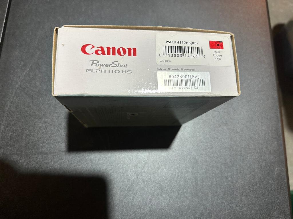 Canon PowerShot ELPH 110 HS Red Camera Complete Box