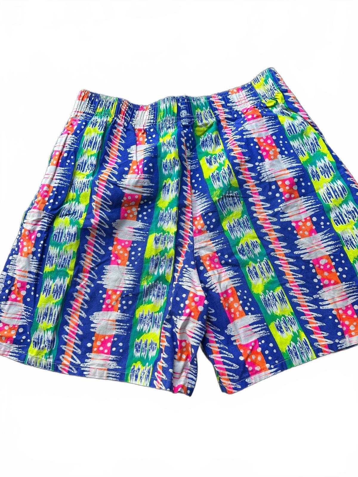 KOS USA Tribal Print Swim Trunks Large