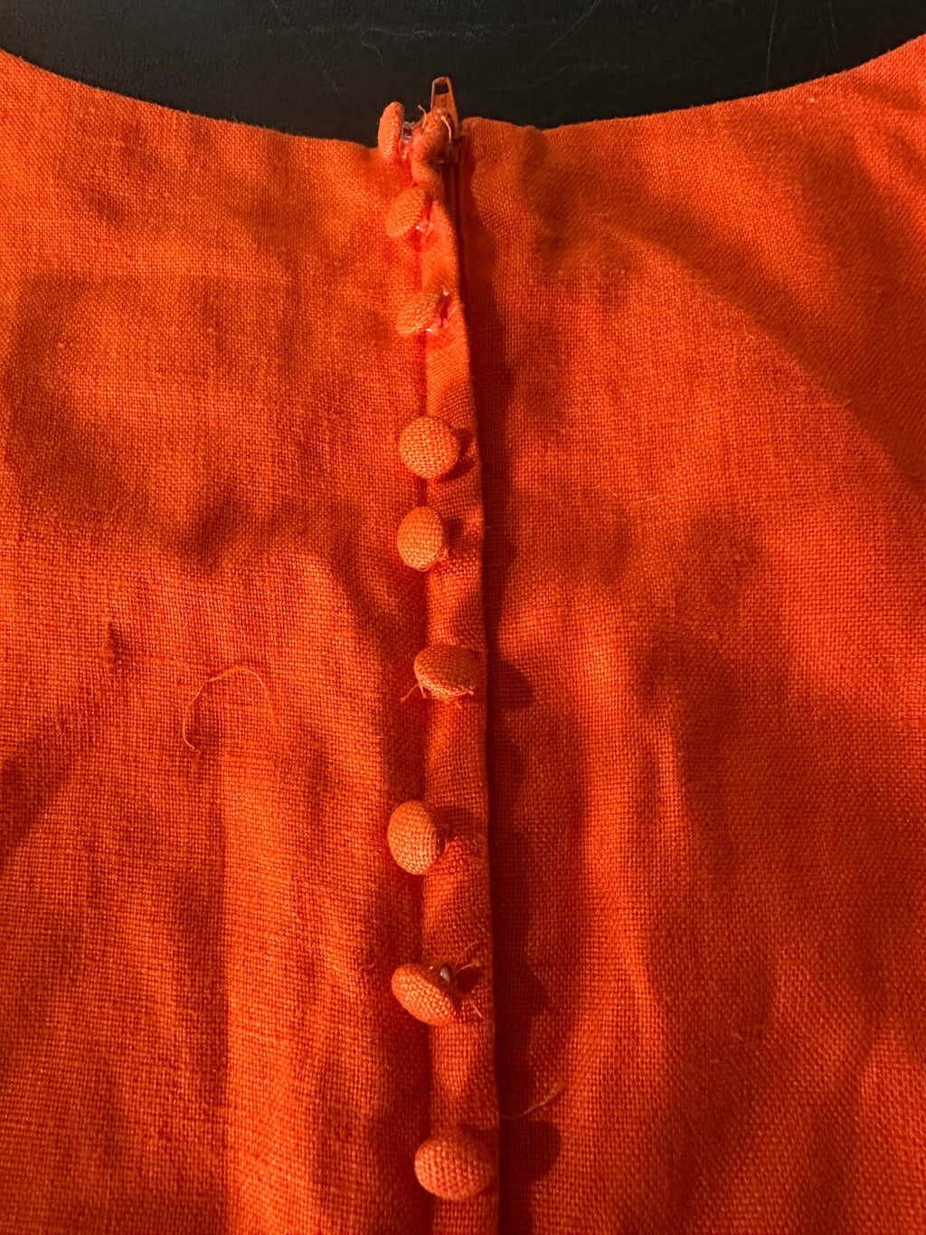 John Roberts Orange Linen Sheath Dress Size 12