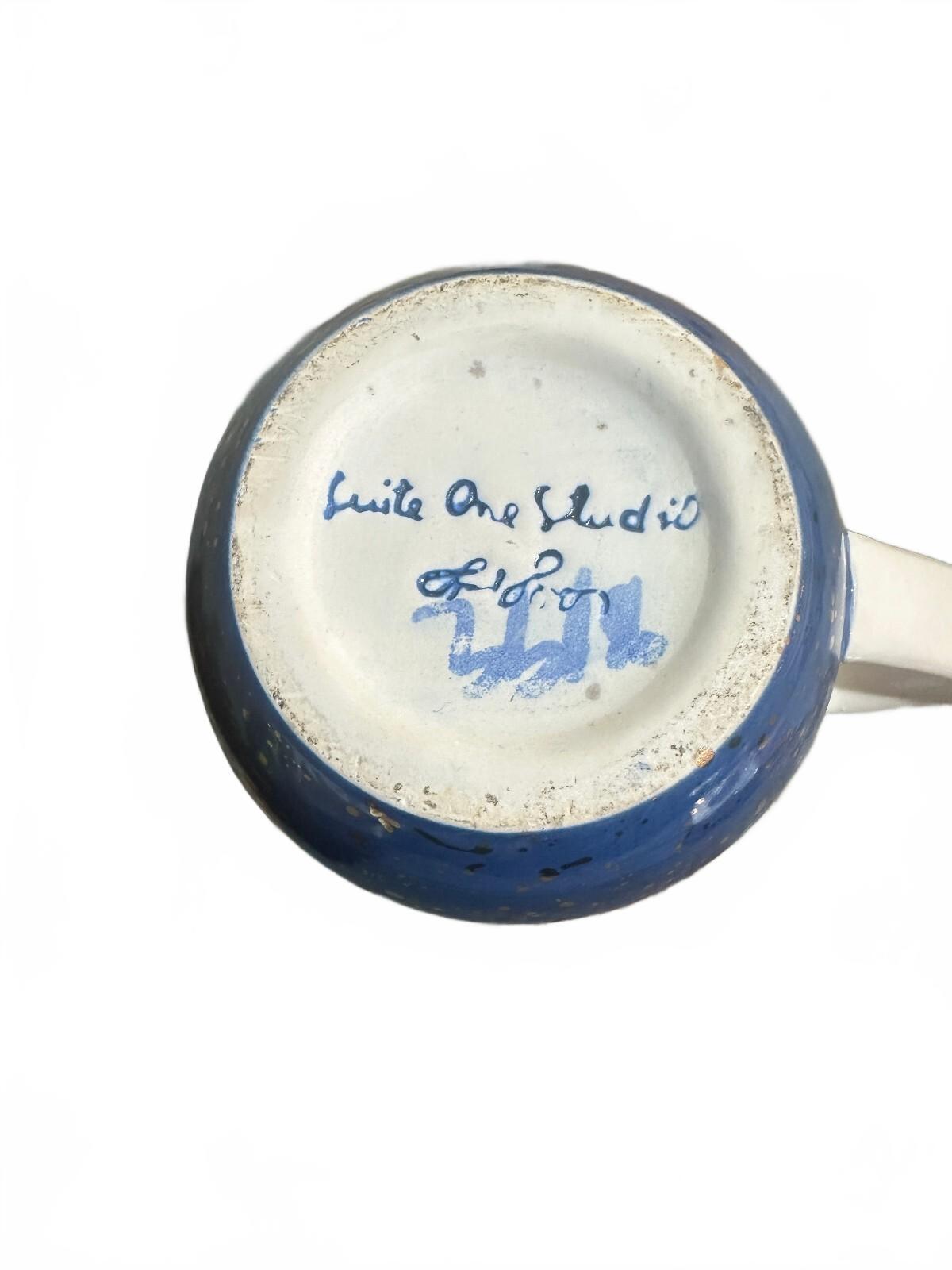 Suite One Studio Lindsay Emery Blue Splatter Mug