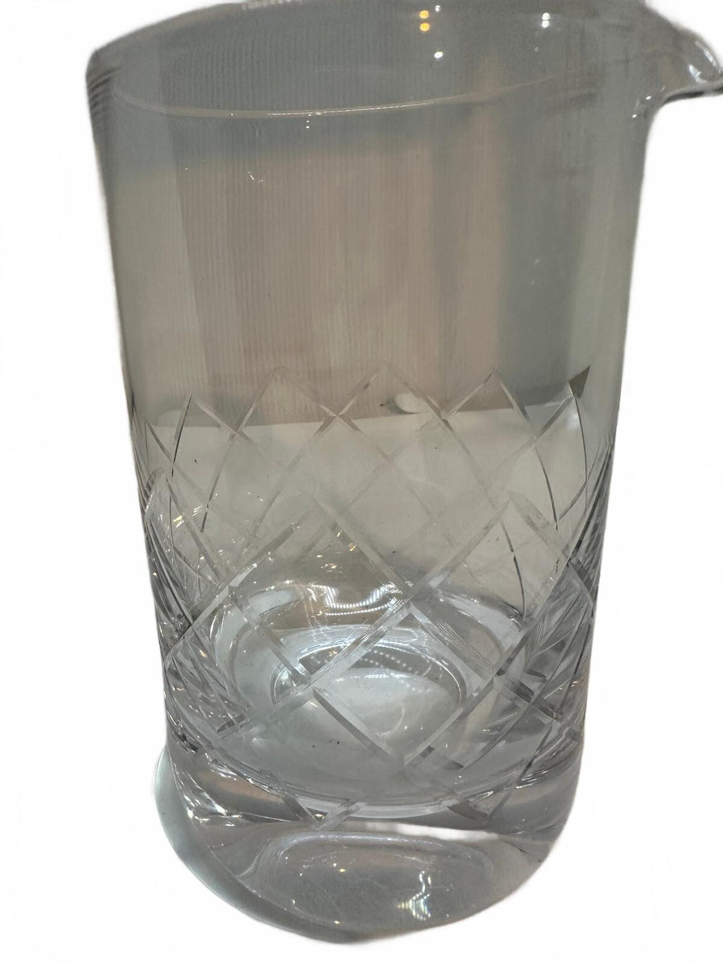 Vintage Cut Crystal Cocktail Mixing Pitcher 5.75"