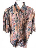 Reputation Silk Abstract Print Shirt Large