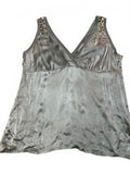New York & Company Silk Sequin V-Neck Tank Size 8