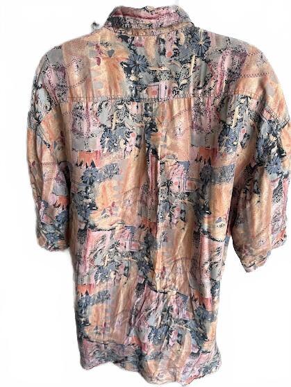 Reputation Silk Abstract Print Shirt Large