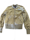 H&M Divided Olive Green Satin Quilted Bomber Jacket 6
