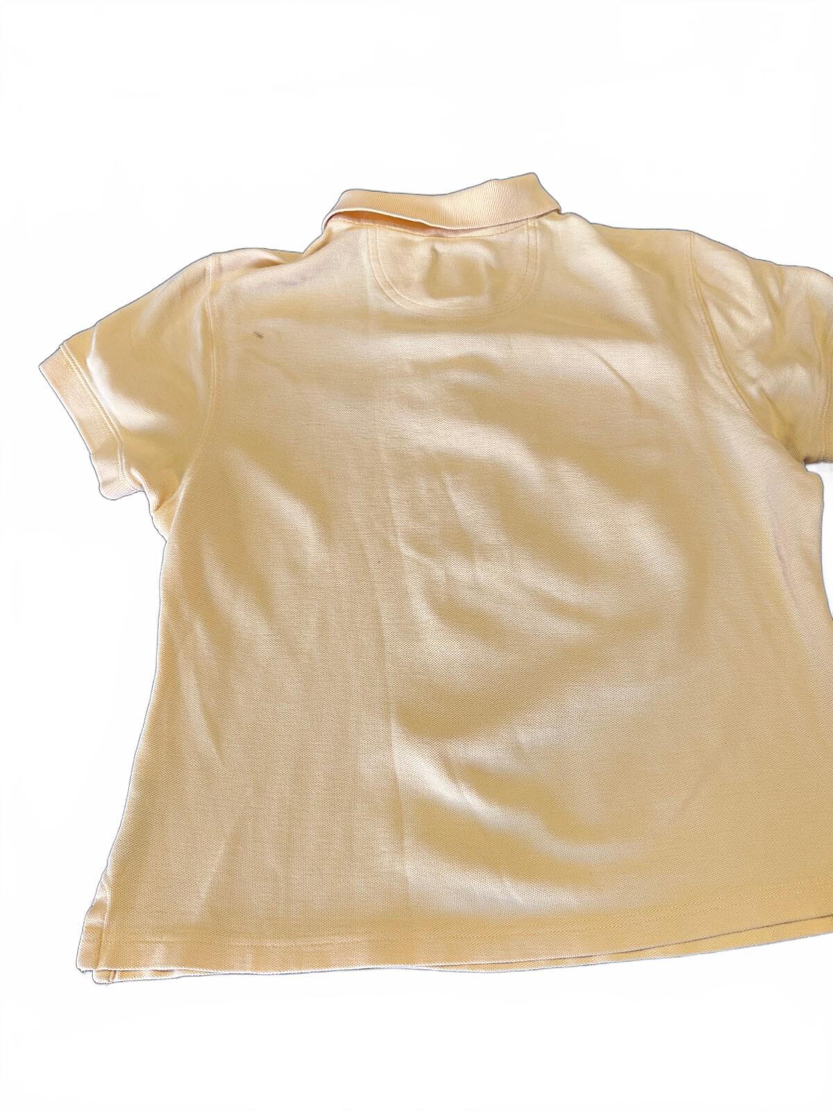 Façonnable Yellow Cropped Polo Shirt Women's S