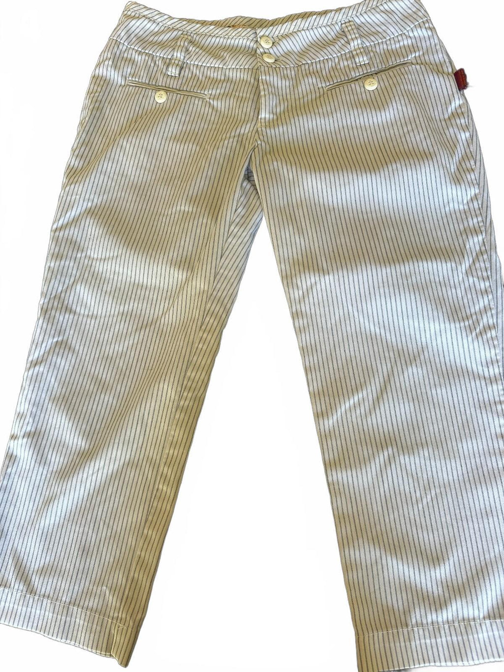 Hollister Navy Ticking Stripe Capri Pants XL