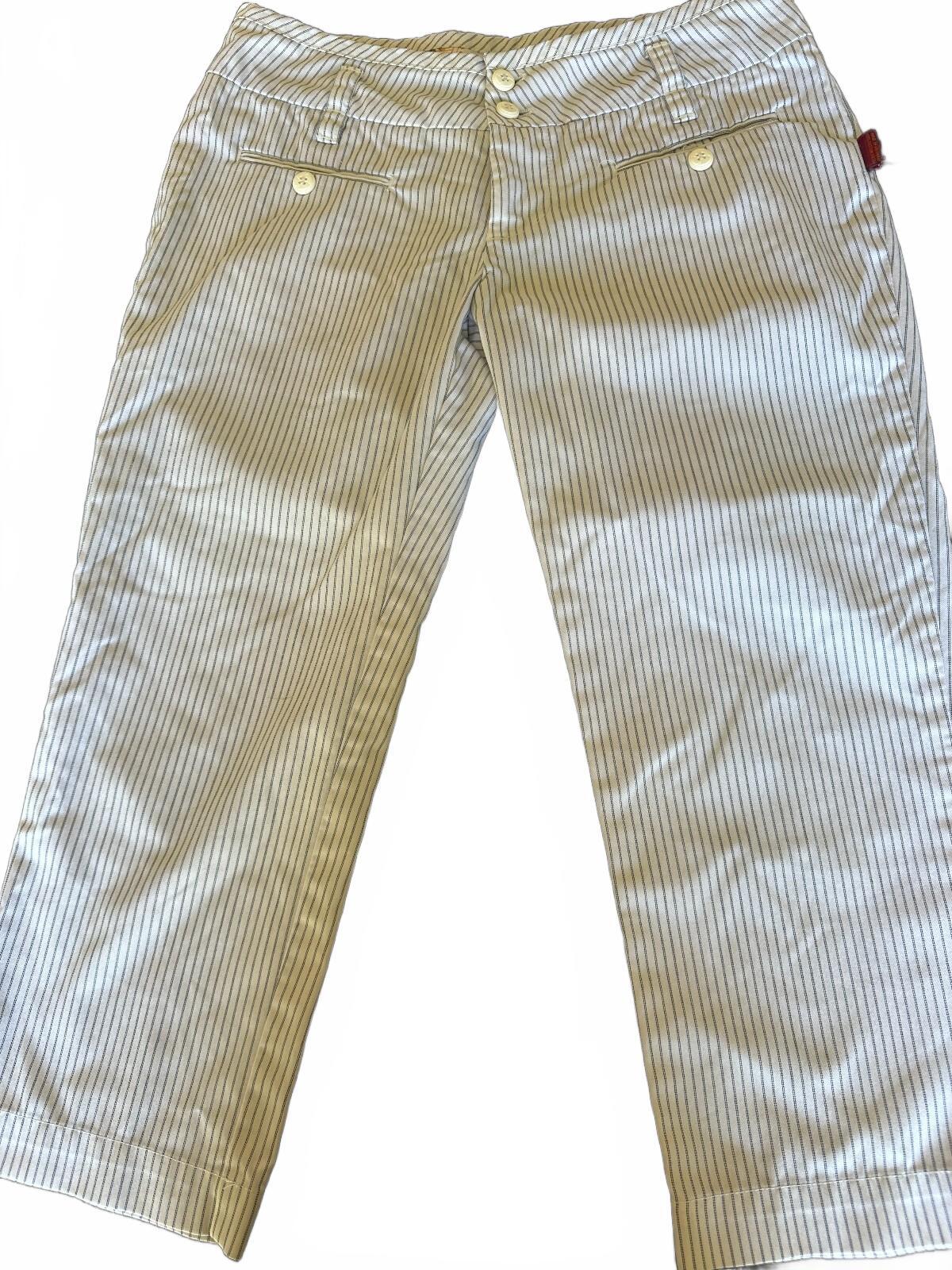 Hollister Navy Ticking Stripe Capri Pants XL