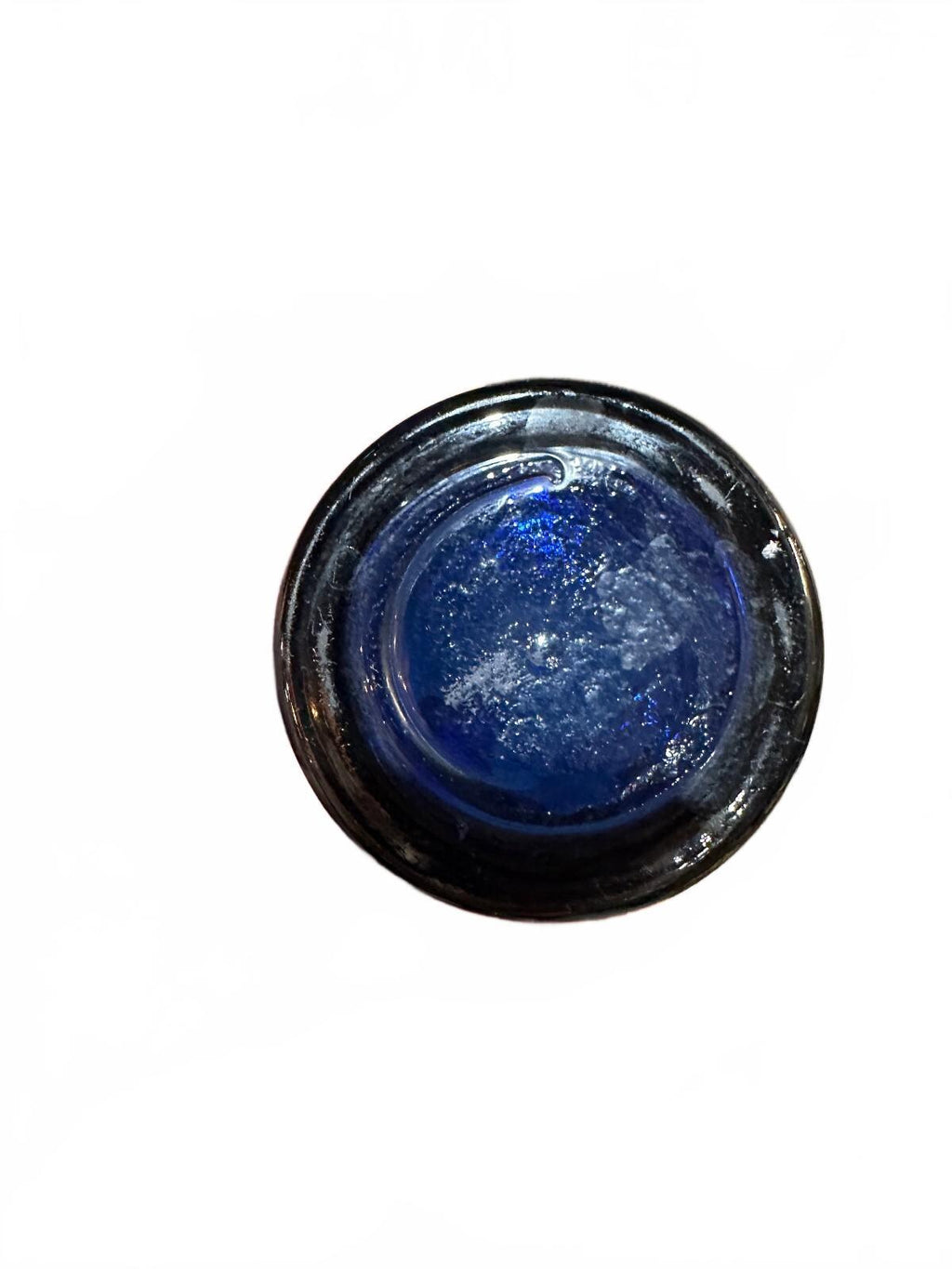 Vintage Cobalt Blue Glass Tumbler Heavy Base 4"