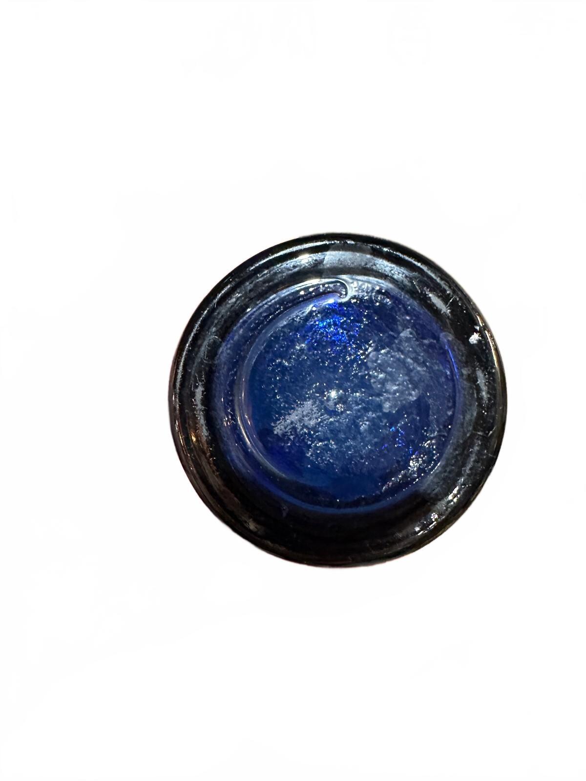 Vintage Cobalt Blue Glass Tumbler Heavy Base 4"