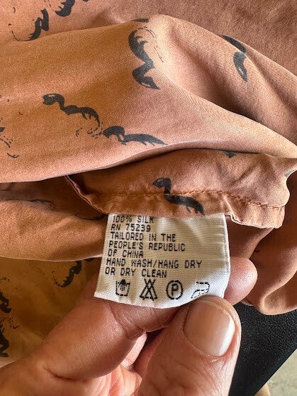 Winston Woods Silk Print Shirt Large