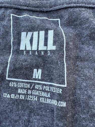 Kill Brand Go Home Graphic V-Neck Tee M