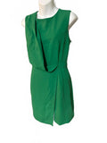 Topshop Green Sleeveless Draped Dress Size 4