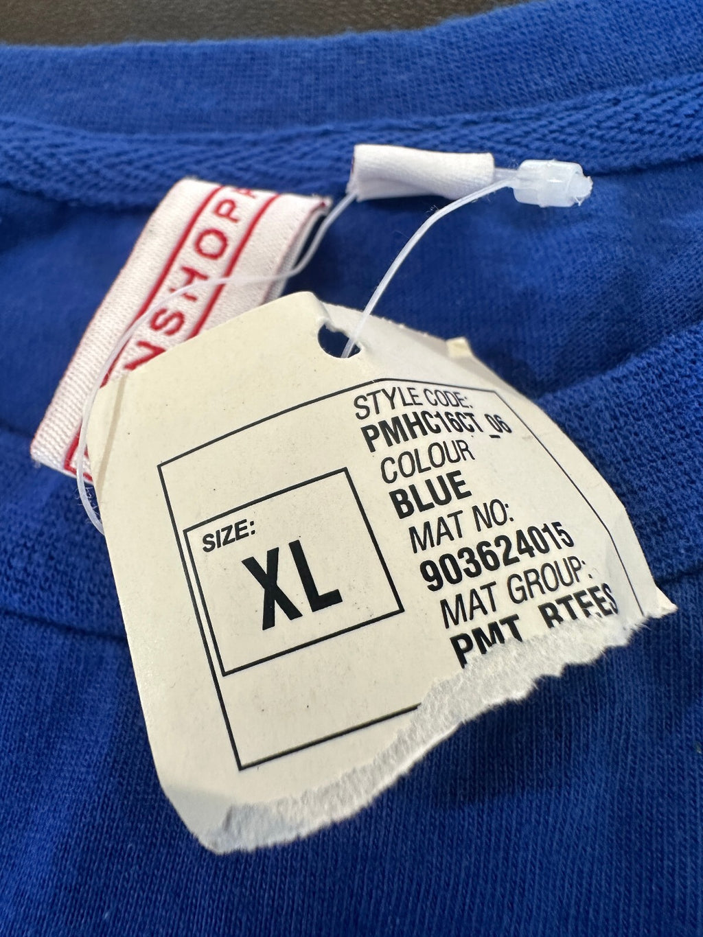 Penshoppe Blue Pocket Tee XL Silver Trim NWT