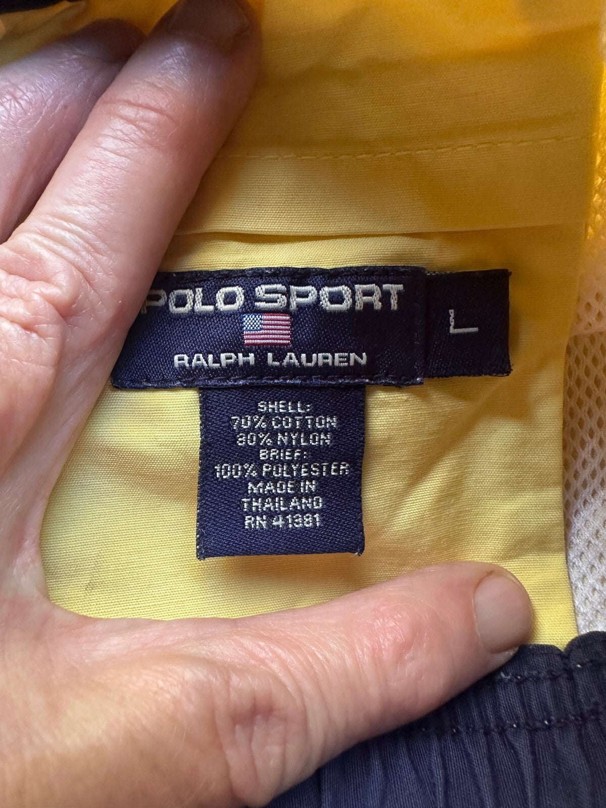 Polo Sport Ralph Lauren Yellow Swim Trunks L