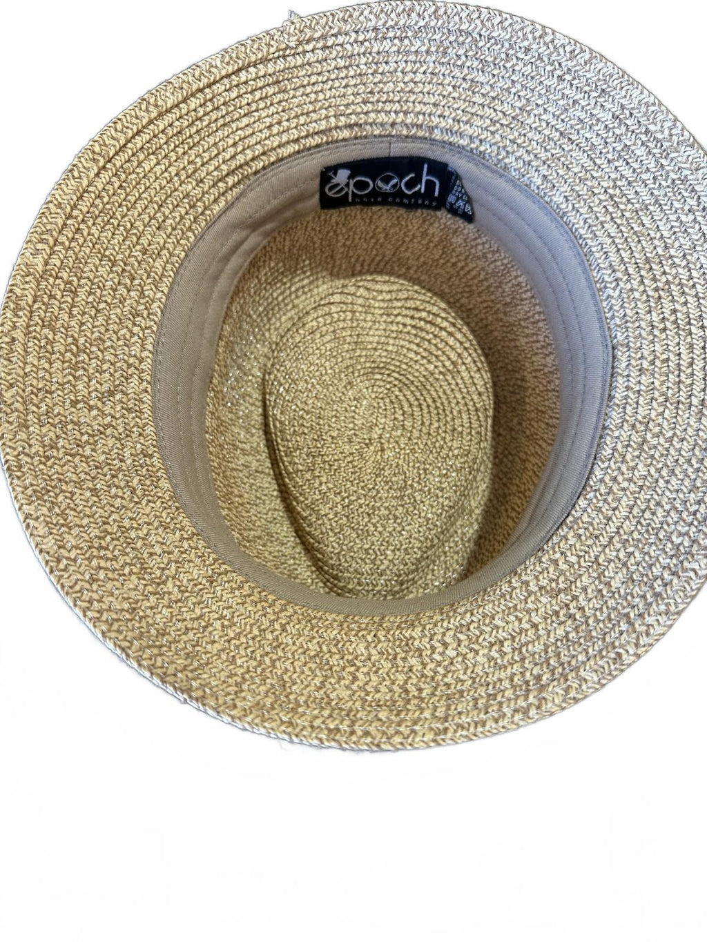 Epoch Tan Straw Fedora Hat Large