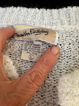 Diane von Furstenberg Bouclé Cardigan L