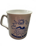 Vintage Woodlands Swimmer Ceramic Mug Blue White