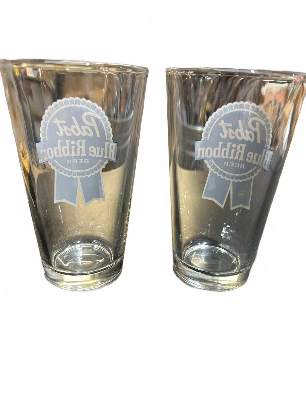 Pabst Blue Ribbon PBR Beer Pint Glasses Set of 3