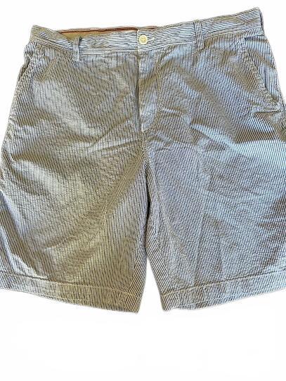 IZOD Blue Seersucker Shorts Men's 36