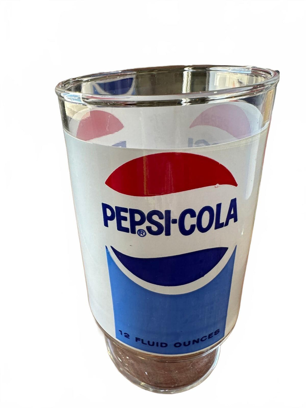 4 Vintage 1970s Pepsi-Cola Red White Blue Glasses