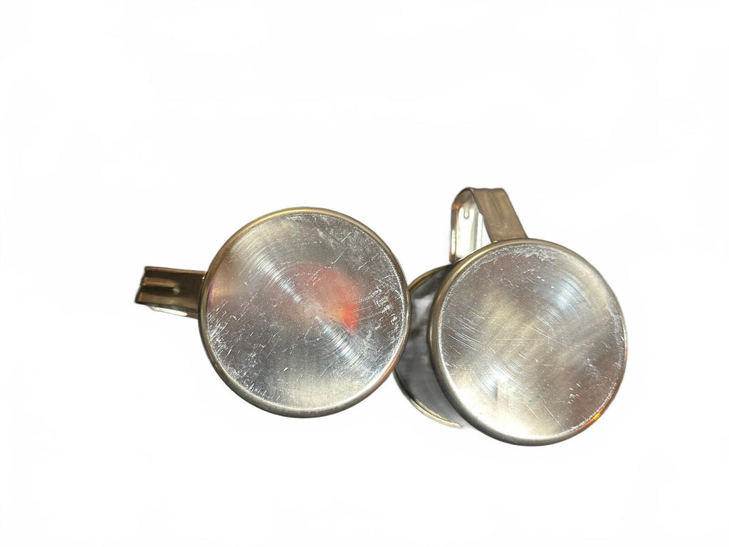 2 Vintage Stainless Steel Camping Mugs Metal Cups