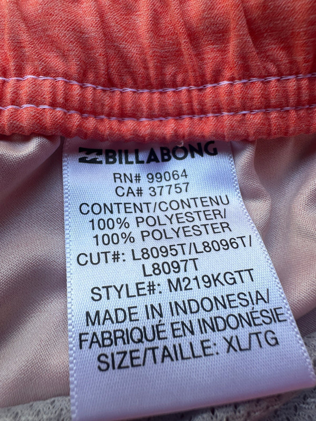 Billabong Laybacks Salmon Board Shorts XL