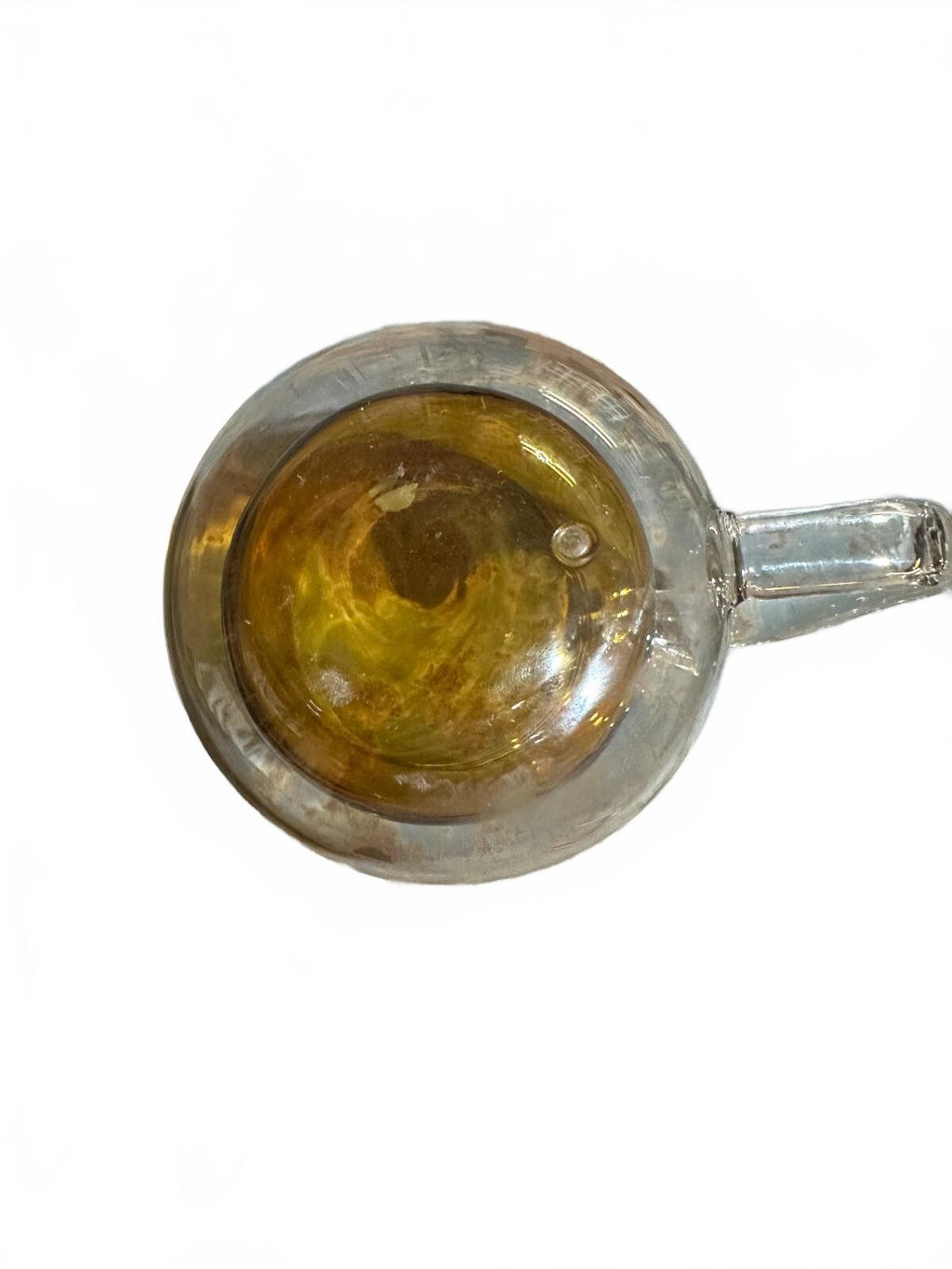 Amber Insert Double Wall Clear Glass Coffee Mug