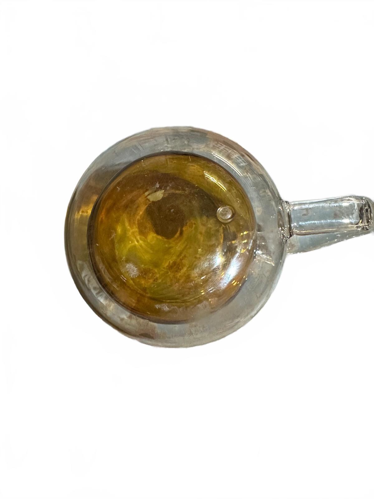 Amber Insert Double Wall Clear Glass Coffee Mug