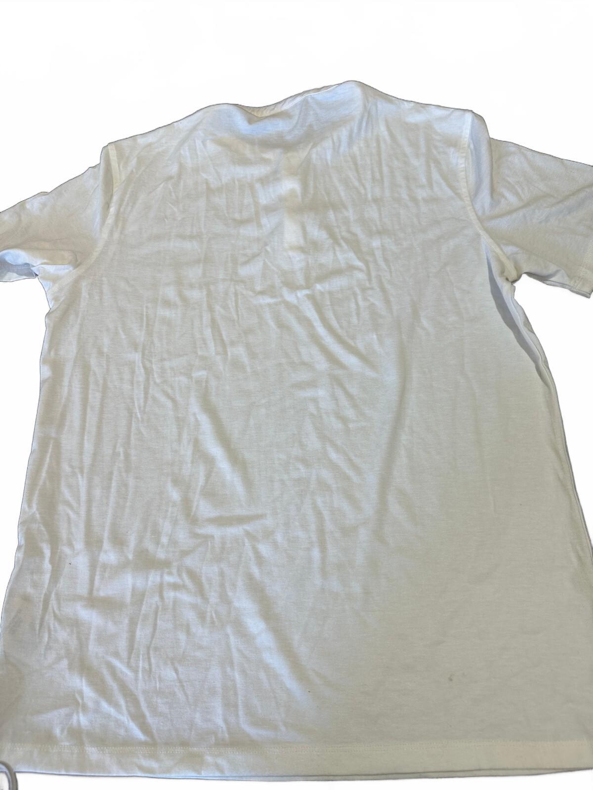 7Diamonds Men's White Short Sleeve Henley Shirt Large