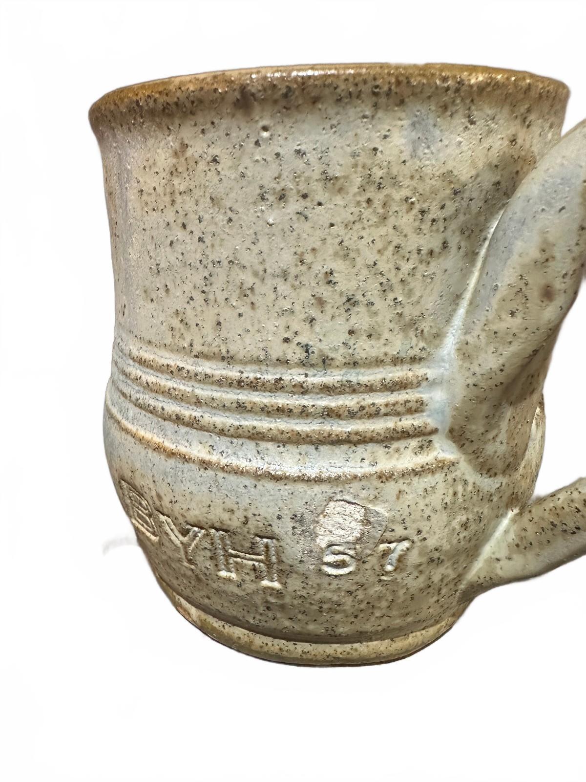 Vintage BYH Signed Studio Pottery Stoneware Mug