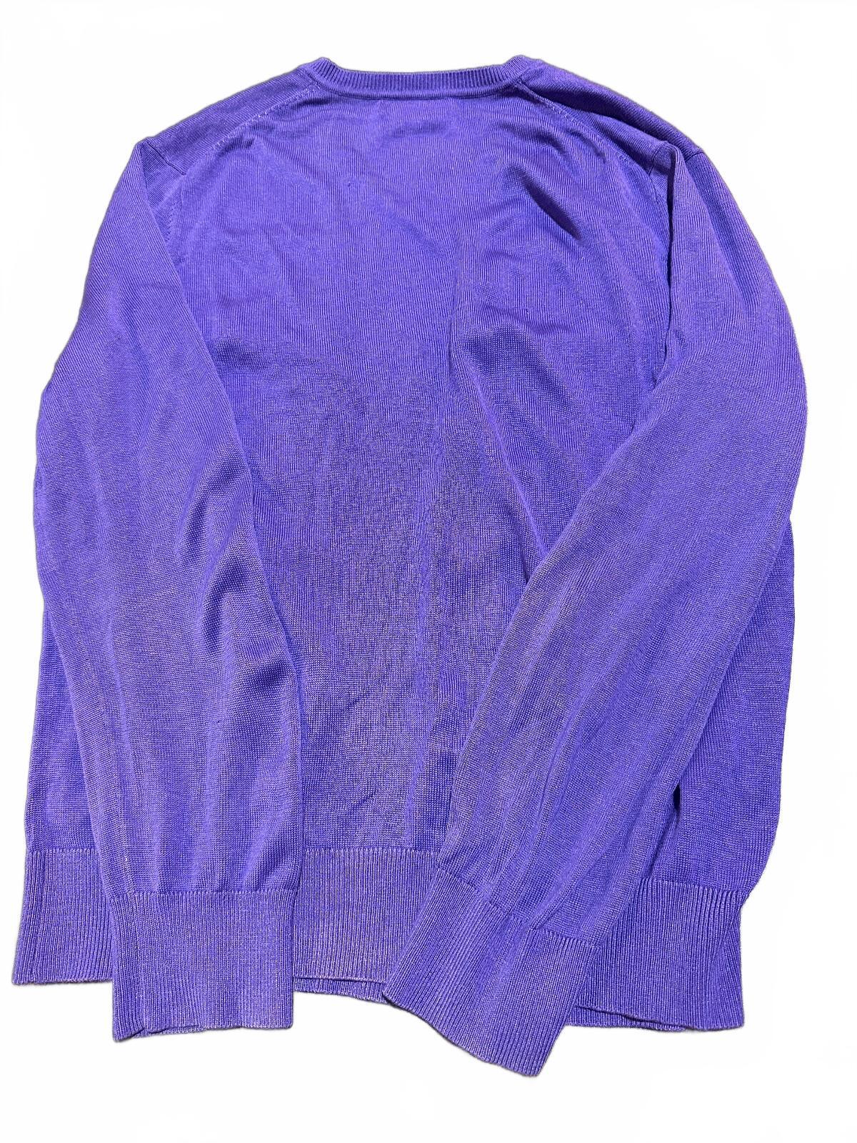 Banana Republic Silk Cashmere Purple V-Neck Sweater
