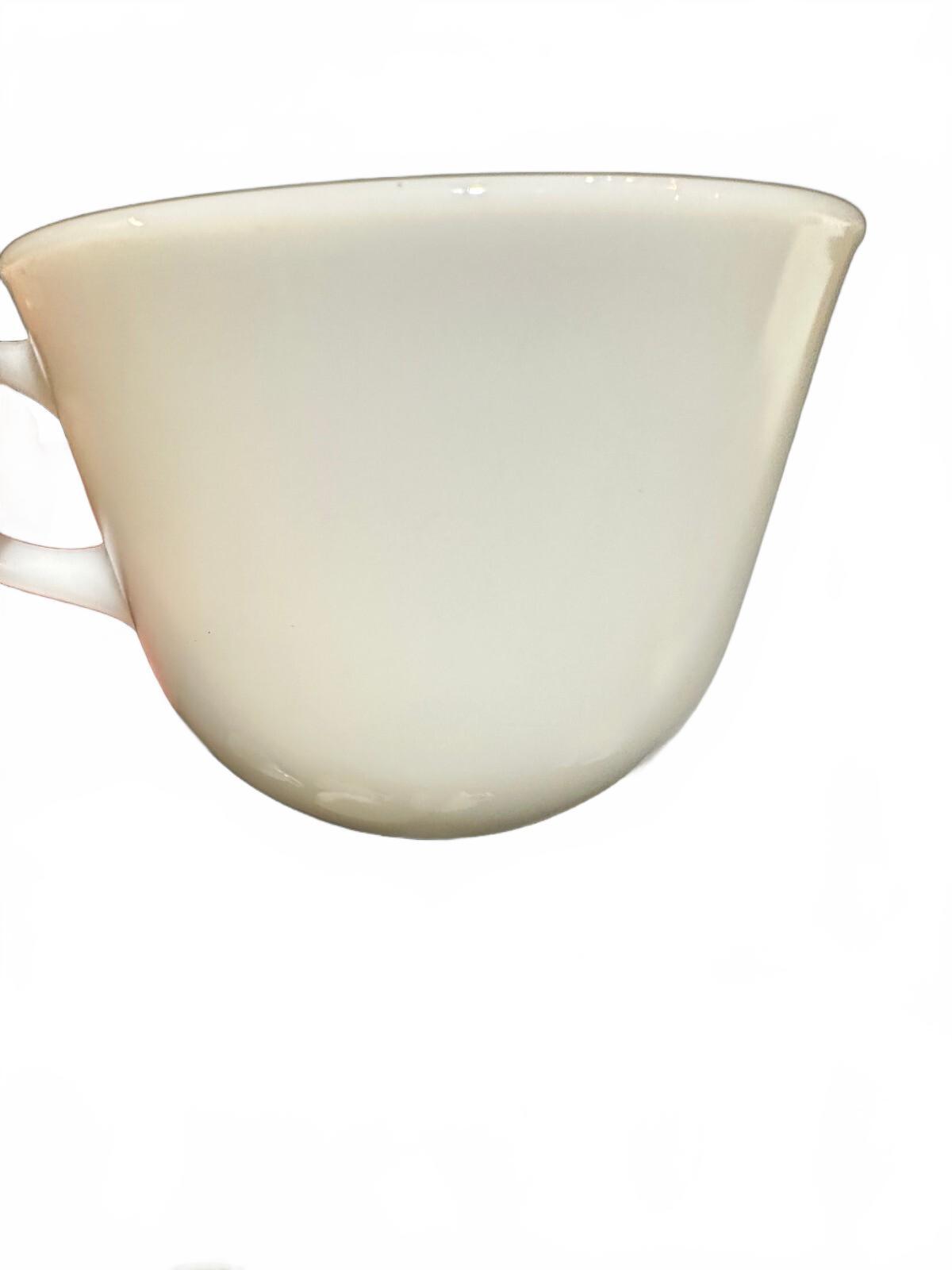 5 Vintage Centura by Corning White Coupe Coffee Cups