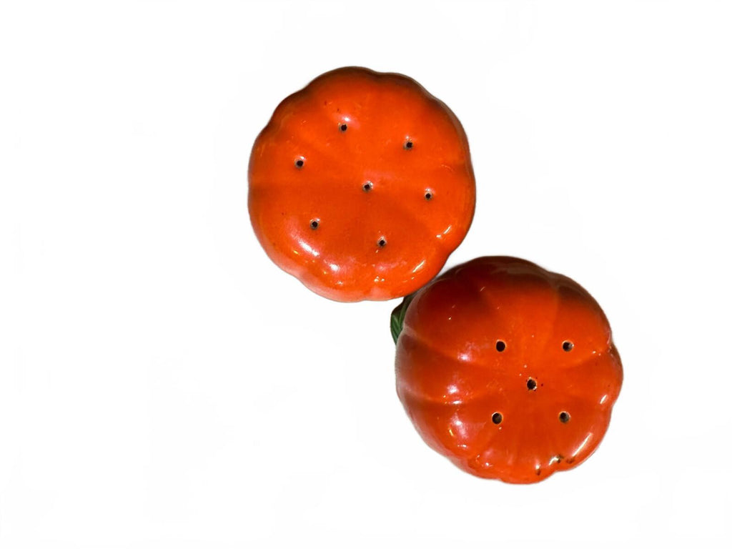 Vintage Japan Red Tomato Salt Pepper Shakers Set of 2