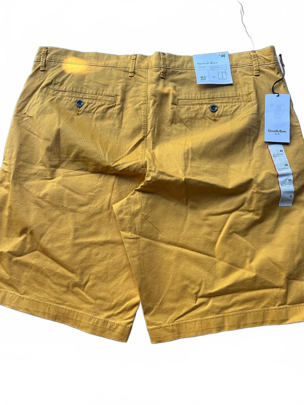 Goodfellow NWT Mustard Flat Front Shorts 40