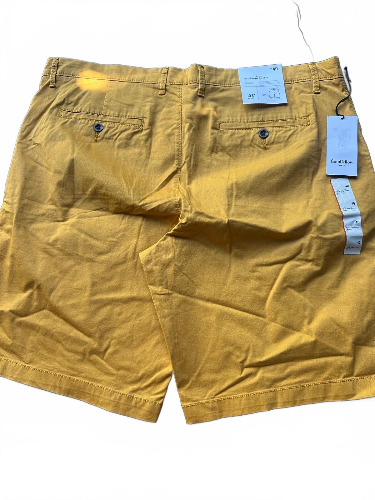 Goodfellow NWT Mustard Flat Front Shorts 40