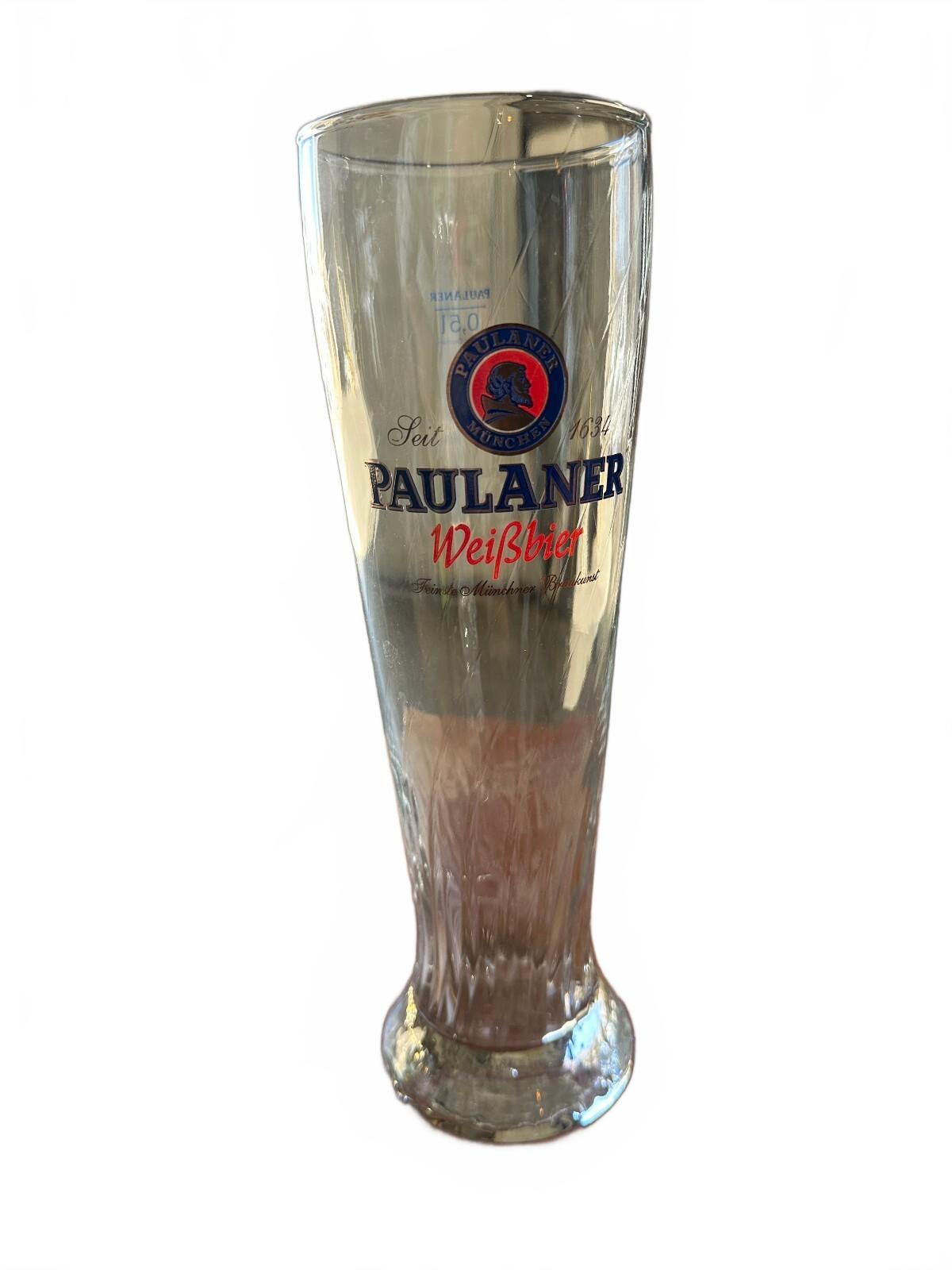 Paulaner Munchen Weissbier 0.5L German Beer Glass 10"