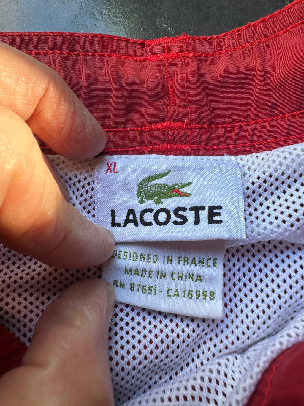 Lacoste Red Logo Swim Trunks XL