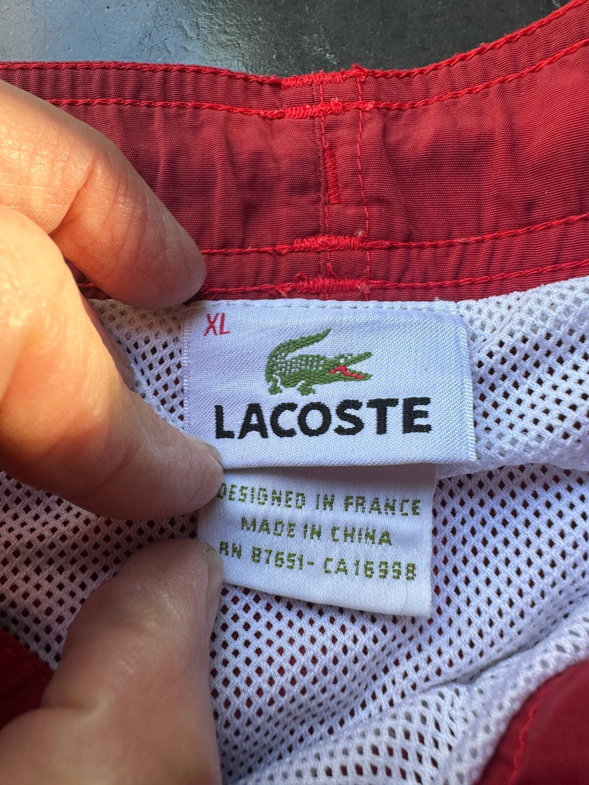Lacoste Red Logo Swim Trunks XL