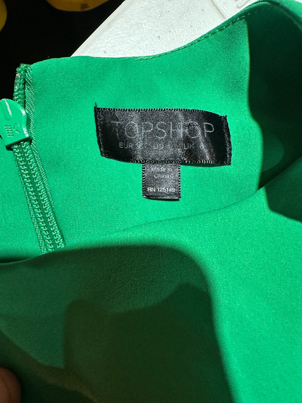 Topshop Green Sleeveless Draped Dress Size 4