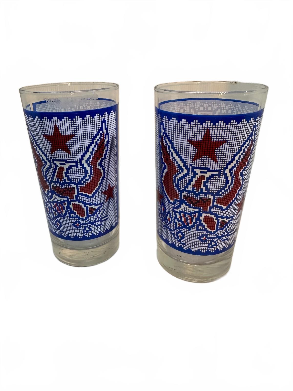 2 Libbey 1976 Bicentennial Liberty Bell Glasses