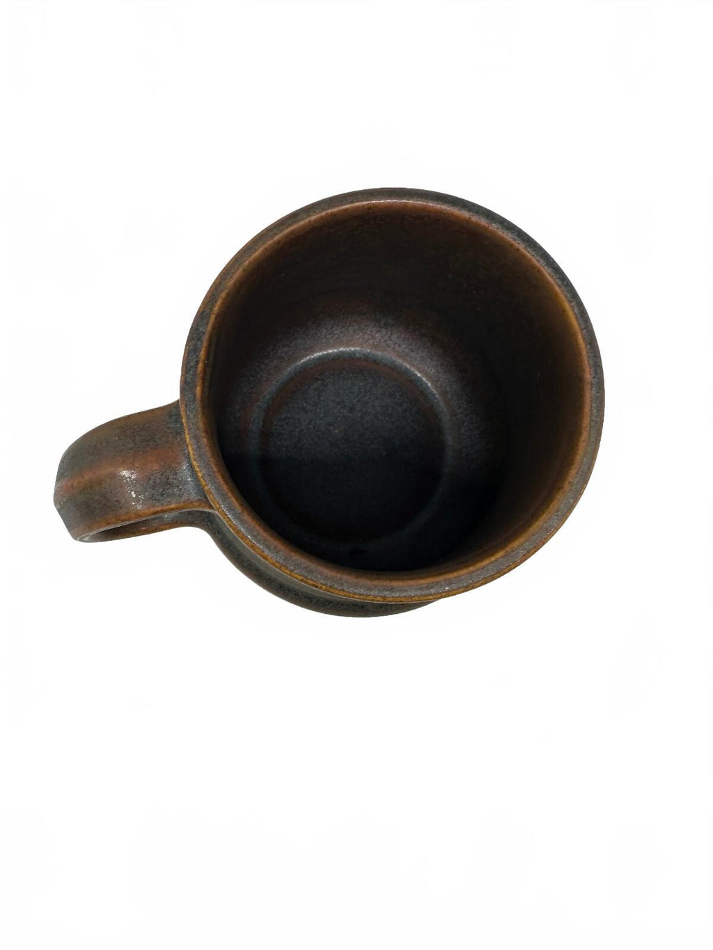 Vintage USA Brown Ribbed Stoneware Mug 1970s