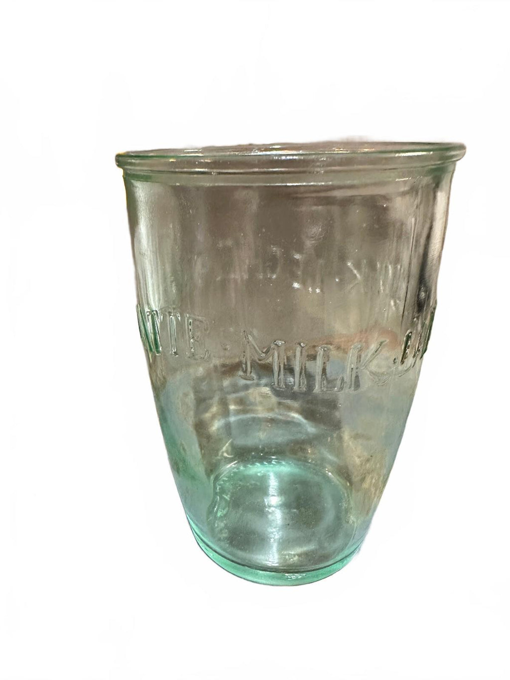 Vintage Italian Green Glass BECH-MILK Tumbler Italy