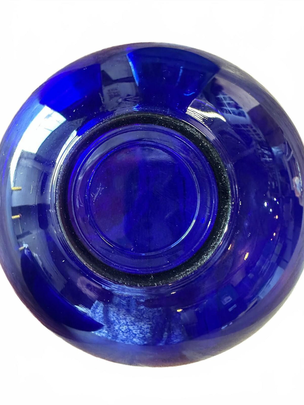 5 Pc Cobalt Blue Hand Blown Glass Bowls & Tumblers