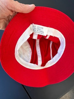 Vintage Sailboat Pocket Bucket Hat Red