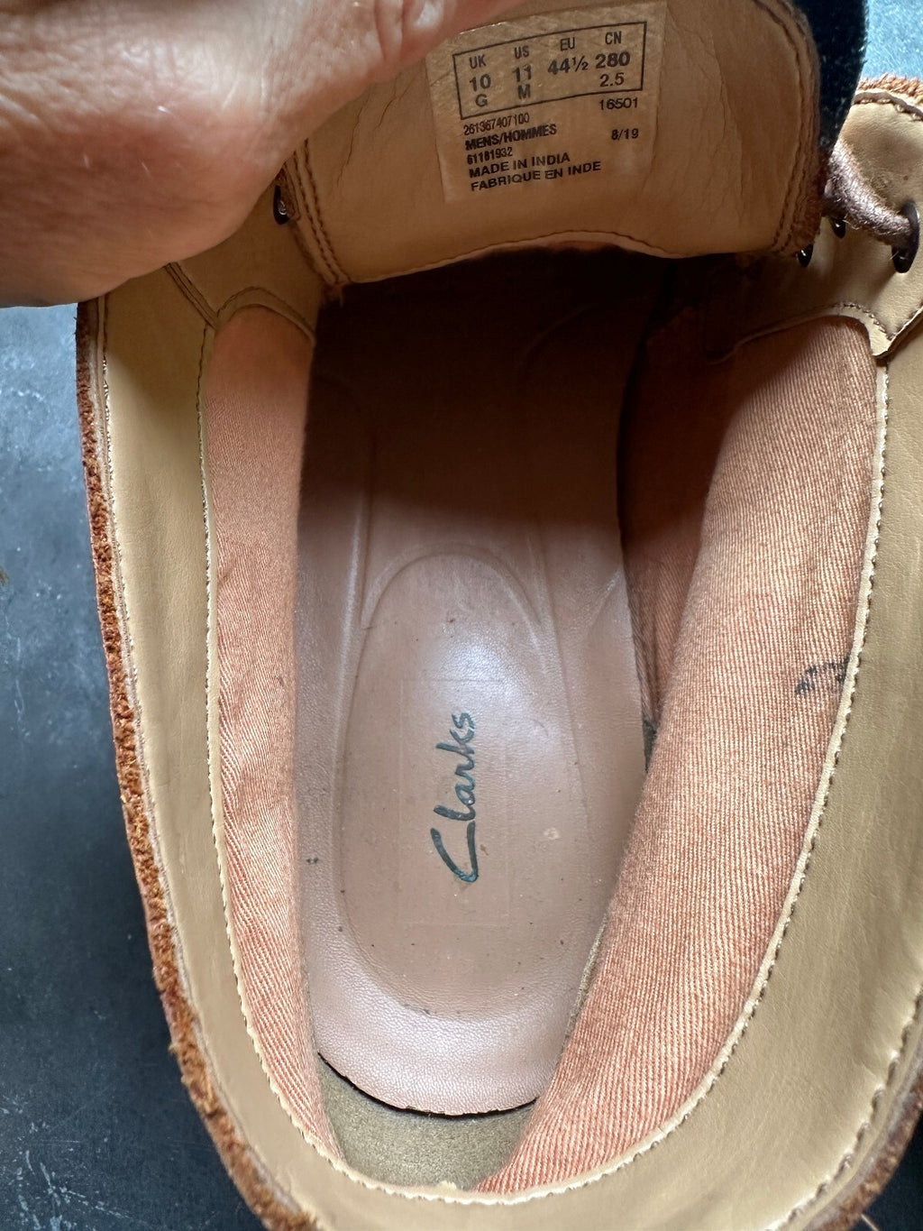 Clarks Men 11 Brown Leather Chukka Boots Made in India