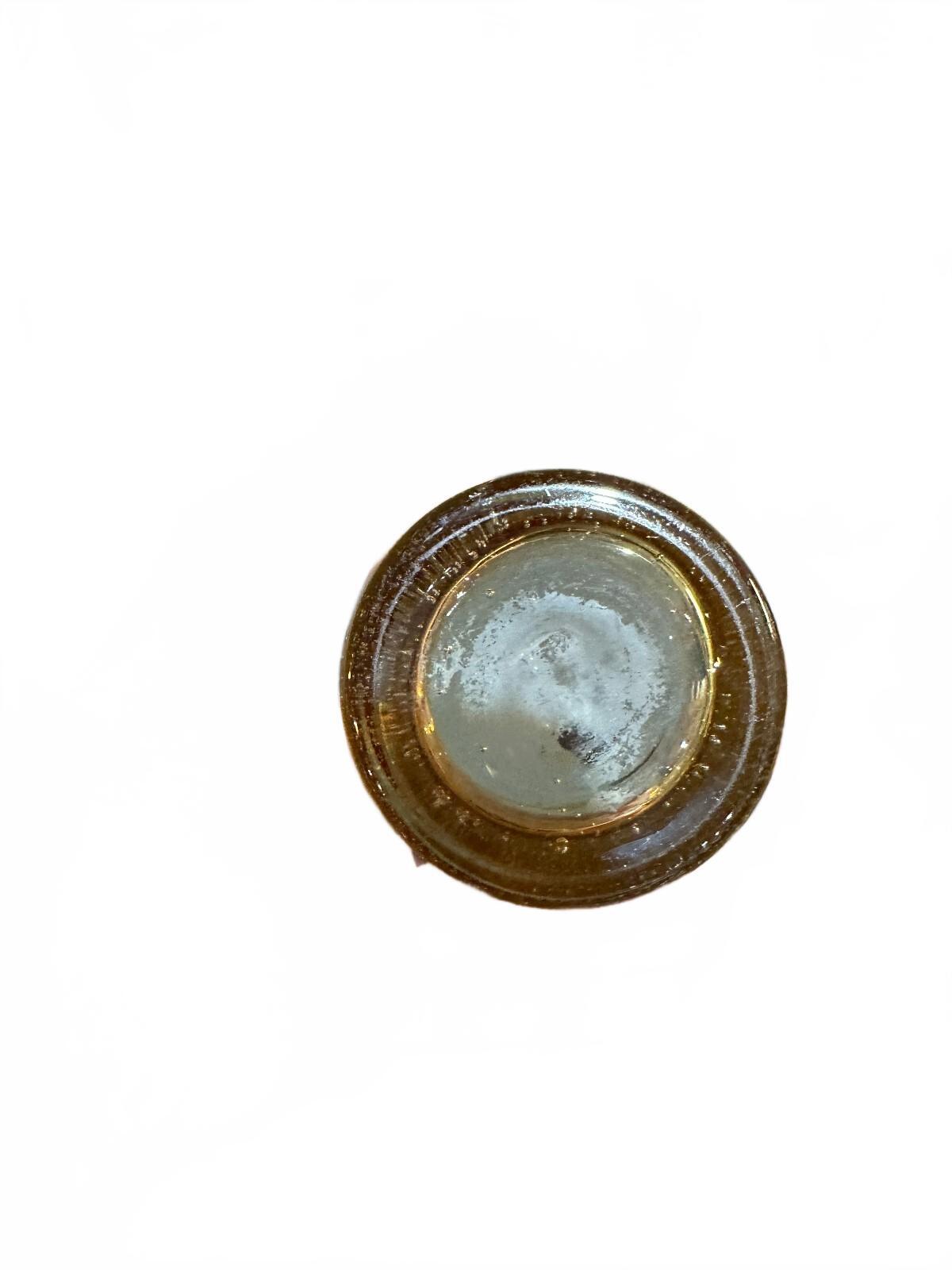 Vintage Amber Seeded Bubble Glass Tumbler Hand Blown